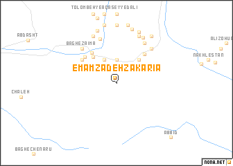map of Emāmzādeh Zakarīā