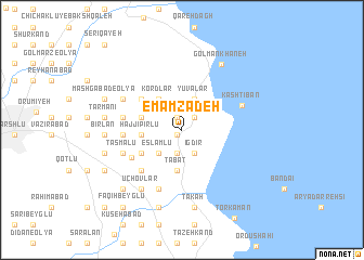 map of Emāmzādeh