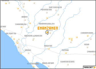 map of Emām Ẕāmen