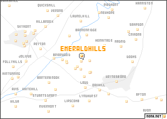 map of Emerald Hills