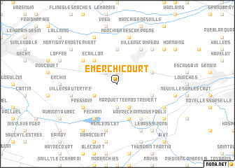 map of Émerchicourt