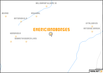 map of Emericiano Borges