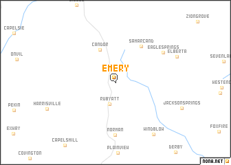 map of Emery