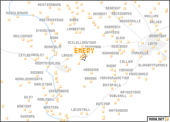 map of Emery