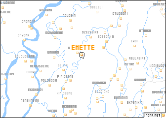 map of Emette