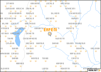 map of Emfeni