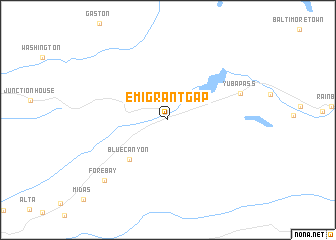 map of Emigrant Gap