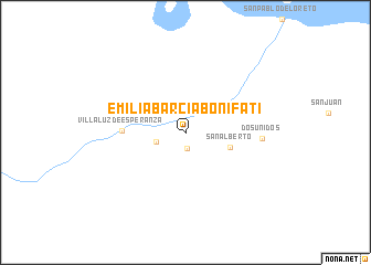 map of Emilia Barcia Bonifati