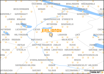 map of Emilianów