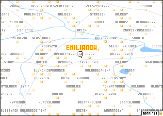 map of Emilianów