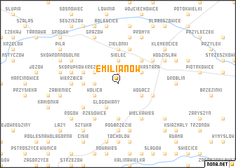 map of Emilianów