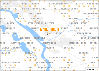 map of Emilianów