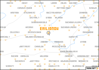 map of Emilianów