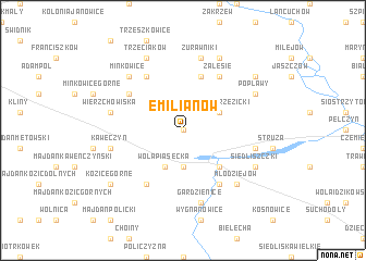 map of Emilianów