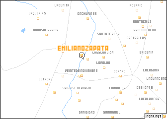 map of Emiliano Zapata