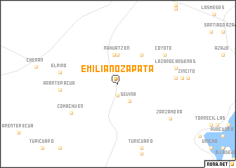 map of Emiliano Zapata