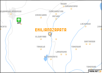 map of Emiliano Zapata