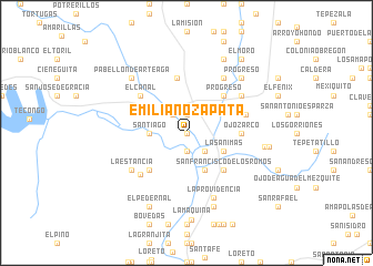 map of Emiliano Zapata