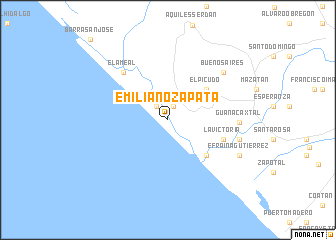 map of Emiliano Zapata