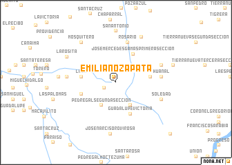 map of Emiliano Zapata