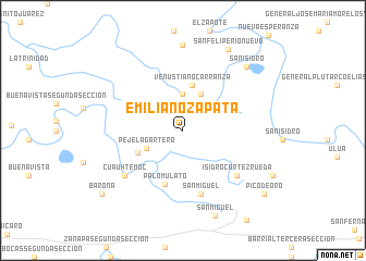 map of Emiliano Zapata