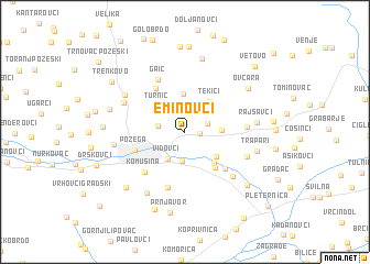 map of Eminovci