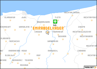 map of Emîr Abdelkader