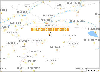 map of Emlagh Cross Roads