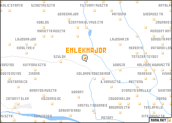 map of Emlékmajor