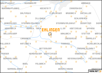 map of Emlingen