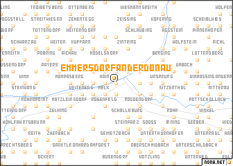 map of Emmersdorf an der Donau