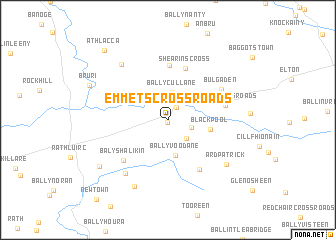 map of Emmetʼs Cross Roads