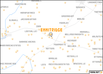 map of Emmit Ridge