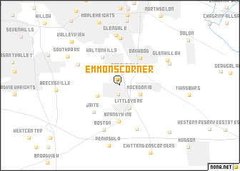 map of Emmons Corner