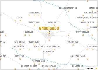 map of Emődidůlő