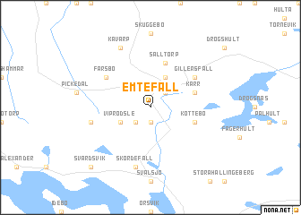 map of Emtefall