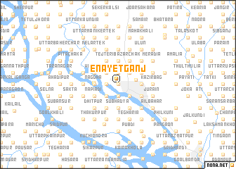 map of Enāyetganj