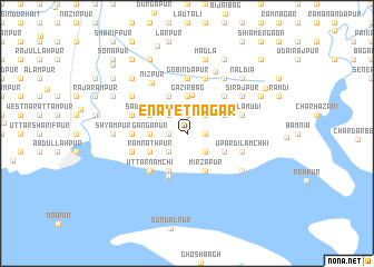 map of Enāyetnagar