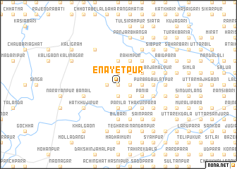 map of Enāyetpur