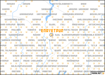 map of Enāyetpur