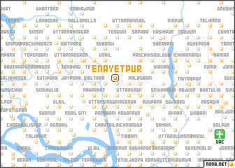 map of Enāyetpur