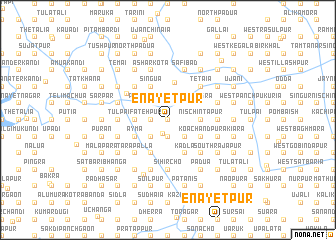 map of Enāyetpur