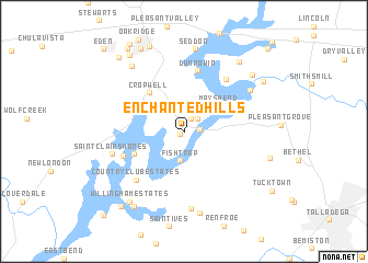 map of Enchanted Hills