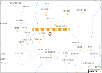 map of Enda Mariam Goresa