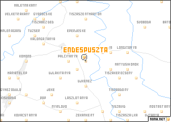 map of Endespuszta