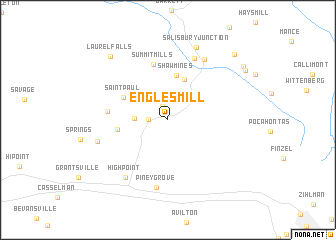 map of Engles Mill