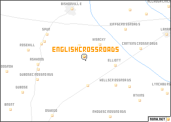 map of English Crossroads