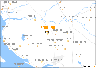 map of English