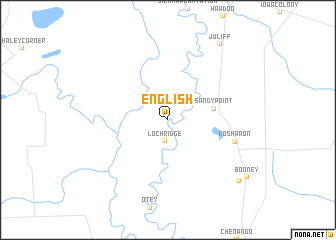 map of English