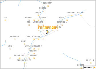 map of Engordany